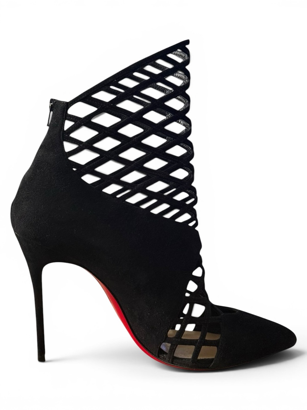 Christian Louboutin Mrs Bouglione Cage Ankle Boots Size 38 - Picture 10 of 11